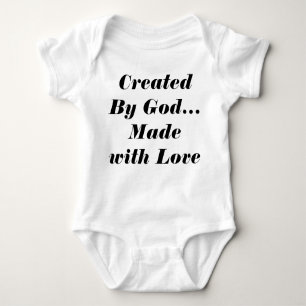 Christian/Faith Created By God  Baby Bodysuit
