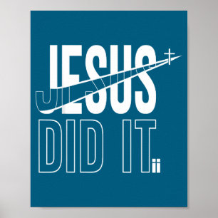Christian Faith Cross Jesus Did It Poster