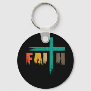 Christian Faith Cross Vintage Key Ring