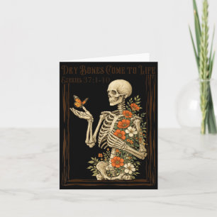 Christian Faith Dry Bones Come To Life Skeleton Card