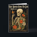 Christian Faith Dry Bones Come To Life Skeleton Fl Card<br><div class="desc">Christian Faith Dry Bones Come To Life Skeleton Floral _1</div>