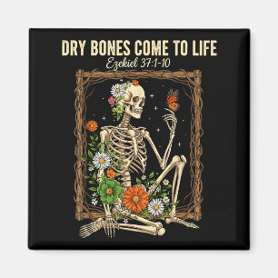 Christian Faith Dry Bones Come To Life Skeleton Fl Magnet