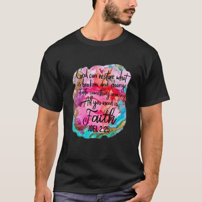 Christian Faith God Can Restore What Is Broken Hip T-Shirt (Front)