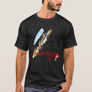 Christian Faith, God is with me Always, Beach Foot T-Shirt