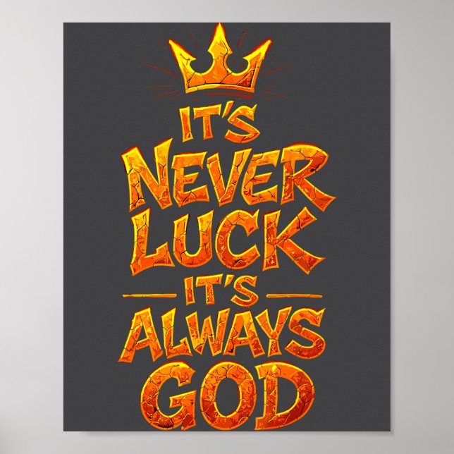 Christian Faith God Quote Religious Belief Men Wom Poster (Front)