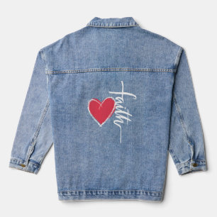 Christian Faith & Grace Love God and Jesus Christi Denim Jacket