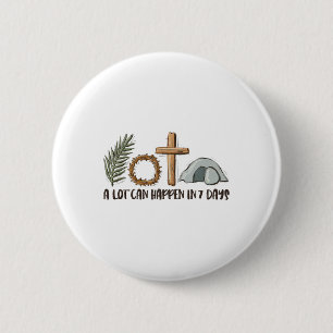 Christian Faith Happy Easter Day A Lot Can Happen 6 Cm Round Badge