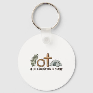 Christian Faith Happy Easter Day A Lot Can Happen Key Ring