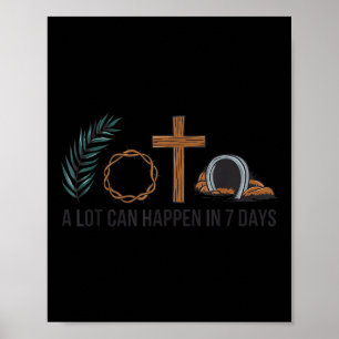 Christian Faith Happy Easter Day A Lot Can Happen Poster