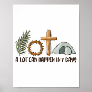 Christian Faith Happy Easter Day A Lot Can Happen  Poster