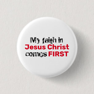Christian FAITH IN JESUS Inspirational 3 Cm Round Badge