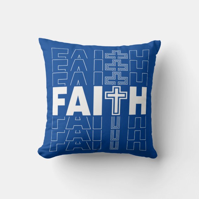 Christian Faith Inspirational Words Cushion (Front)