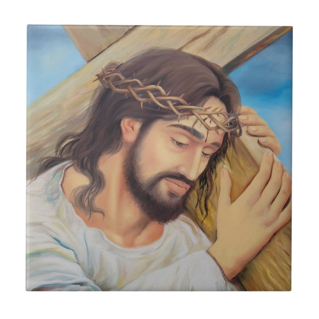 Christian Faith Jesus Christ Ceramic Tile (Front)