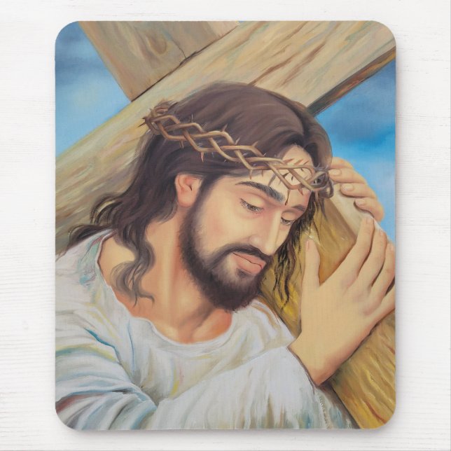 Christian Faith Jesus Christ Mouse Pad (Front)