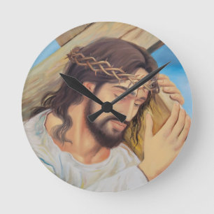 Christian Faith Jesus Christ Round Clock