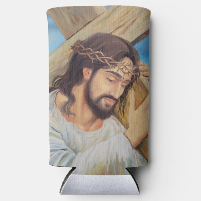 Christian Faith Jesus Christ Seltzer Can Cooler (Front)