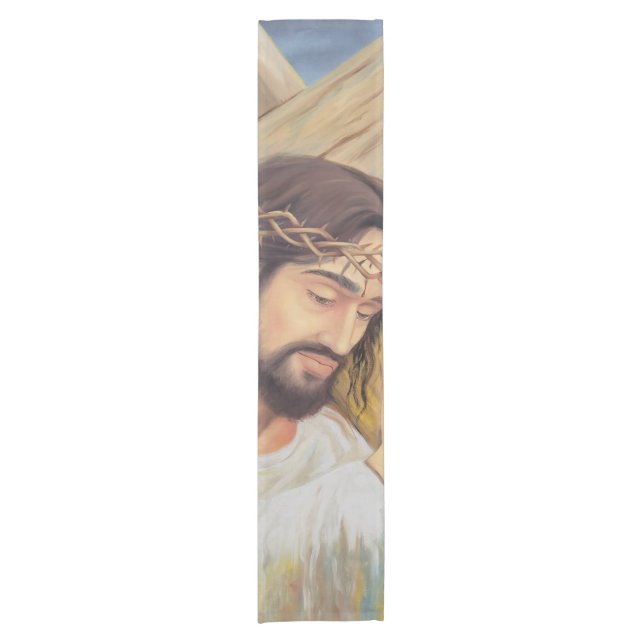 Christian Faith Jesus Christ Short Table Runner (Front)
