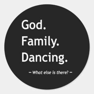 Christian Faith Jesus Christianity God Family Danc Classic Round Sticker