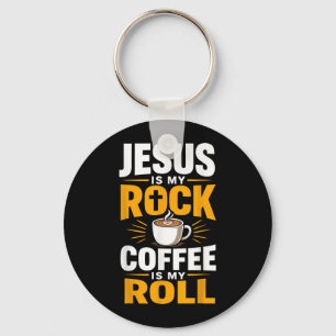 Christian Faith Jesus Coffee Morning Prayer Key Ring