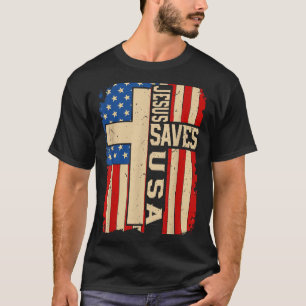 Christian Faith Jesus Save Usa Patriotic American  T-Shirt