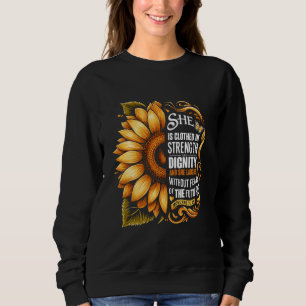 Christian Faith Love Sunflower Scripture Religious Sweatshirt