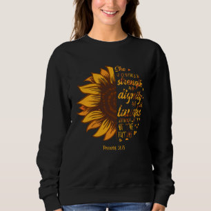 Christian Faith Love Sunflower Scripture Religious Sweatshirt