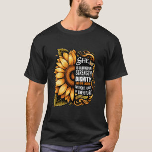 Christian Faith Love Sunflower Scripture Religious T-Shirt
