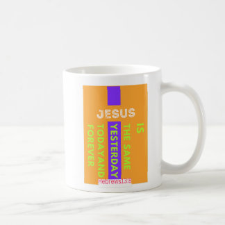 Christian faith mug with text of Jesus is for ever