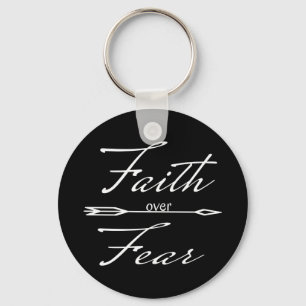 Christian Faith over Fear Key Ring