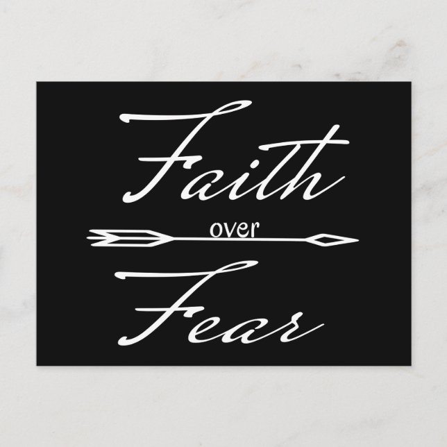 Christian Faith over Fear Postcard (Front)