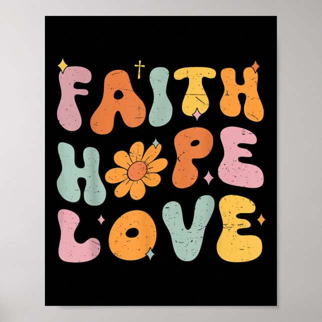 Christian Faith Over Fear Women Girl Cute God Sist Poster (Front)