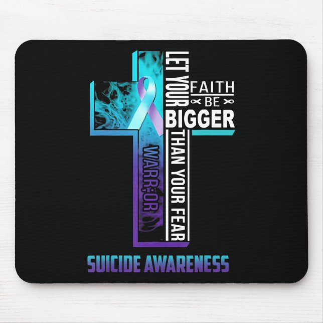 Christian Faith Quote For Mental Health Suicide Pr Mouse Pad (Front)
