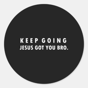Christian Faith Streetwear Inspirational Design Classic Round Sticker