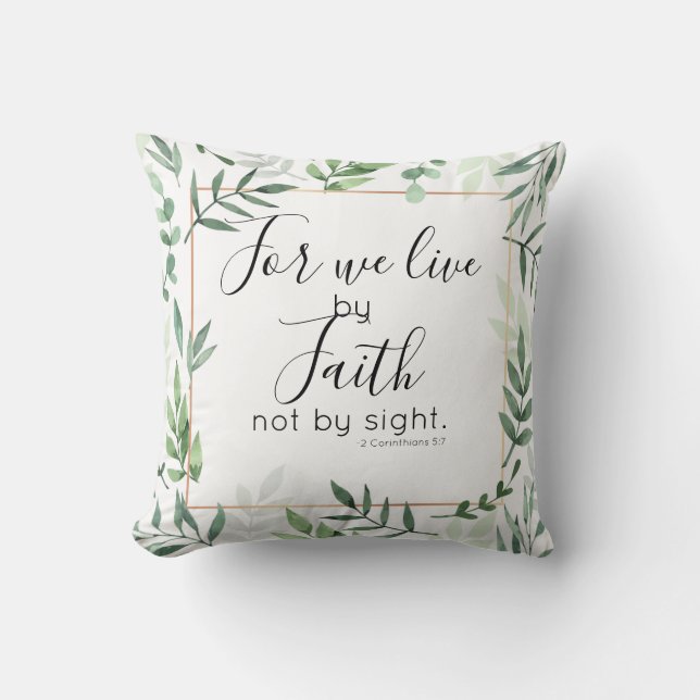 Christian Faith Throw Pillow (Front)