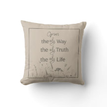 Christian Faith Throw Pillow | John 14:6
