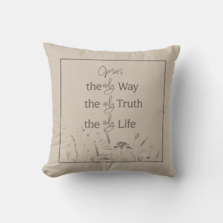 Christian Faith Throw Pillow | John 14:6