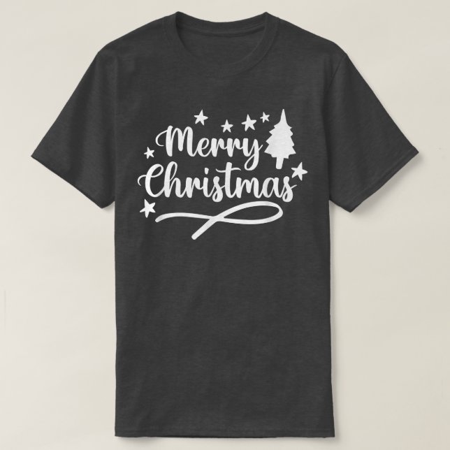 Christian Faith Xmas Tree Blessed Holidays Merry C T-Shirt (Design Front)