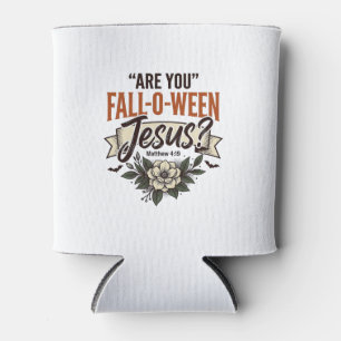 Christian Fall-O-Ween Jesus Vintage Engraving Shir Can Cooler
