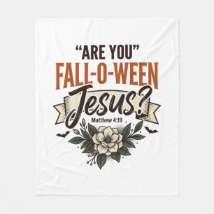 Christian Fall-O-Ween Jesus Vintage Engraving Shir Fleece Blanket