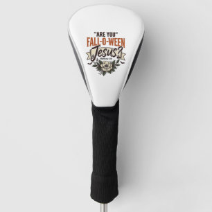 Christian Fall-O-Ween Jesus Vintage Engraving Shir Golf Head Cover
