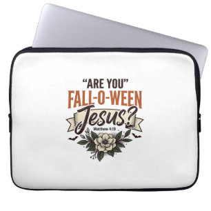 Christian Fall-O-Ween Jesus Vintage Engraving Shir Laptop Sleeve