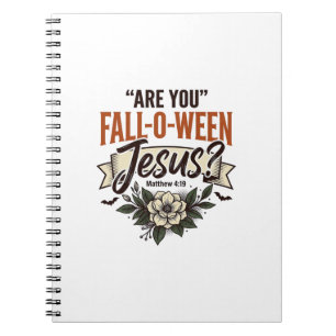 Christian Fall-O-Ween Jesus Vintage Engraving Shir Notebook