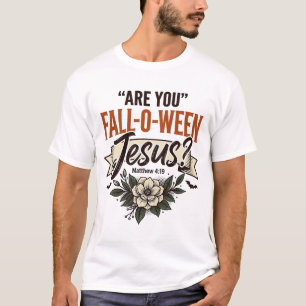 Christian Fall-O-Ween Jesus Vintage Engraving Shir T-Shirt