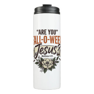 Christian Fall-O-Ween Jesus Vintage Engraving Shir Thermal Tumbler