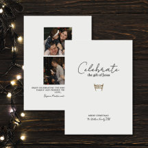 Christian Family Elegant Religious Nativity Photo
