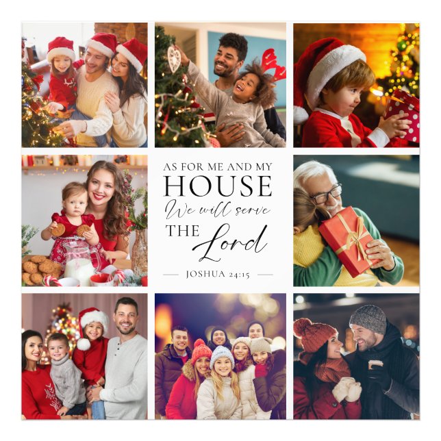 Christian Family Photo Joshua 24:15 Bible Verse (Front)