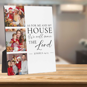 Christian Family Photo Joshua 24:15 Bible Verse Plaque