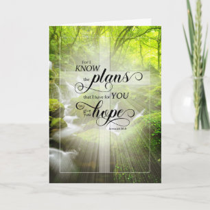 Christian Farewell Creek Scripture Jeremiah Card