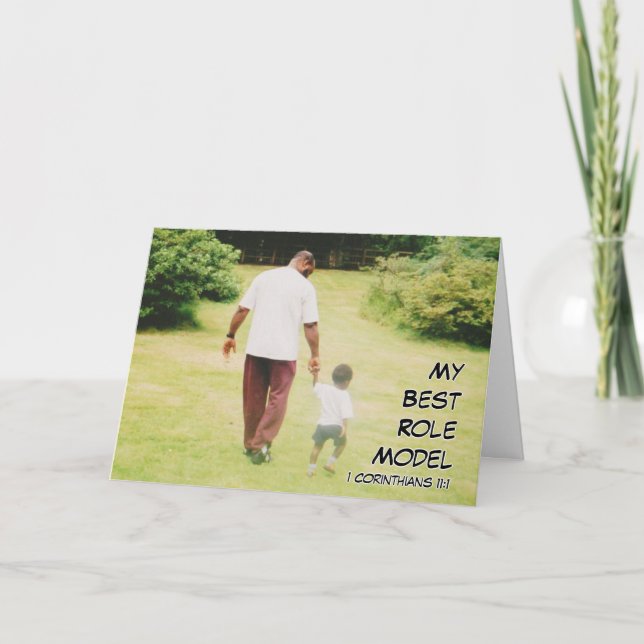 Christian FATHER'S DAY Best Role Model PHOTO Card (Front)