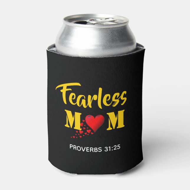 Christian FEARLESS MOM Proverbs 31 Personalised Can Cooler (Can Front)